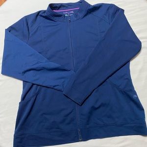 Healing Hands Purple Label Scrub jacket- navy